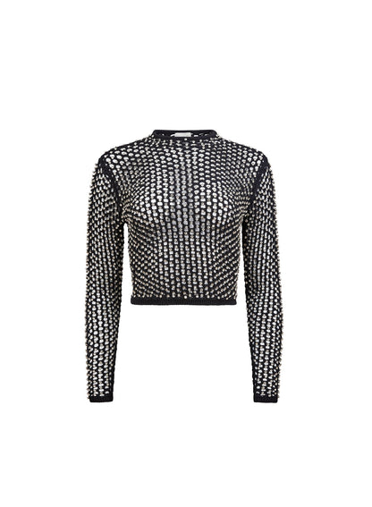 Black Spotlight Long Sleeve Top - Fleur du Mal