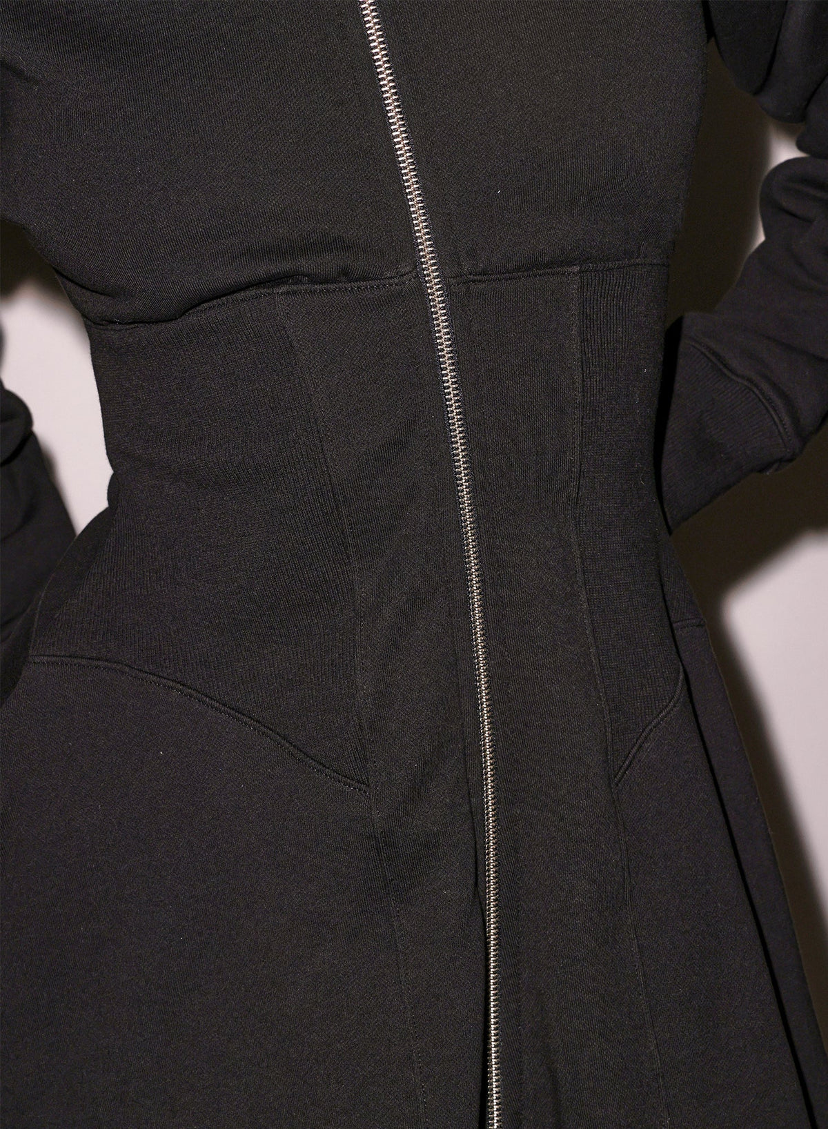 Black Unzip Me Hoodie Dress - Fleur du Mal
