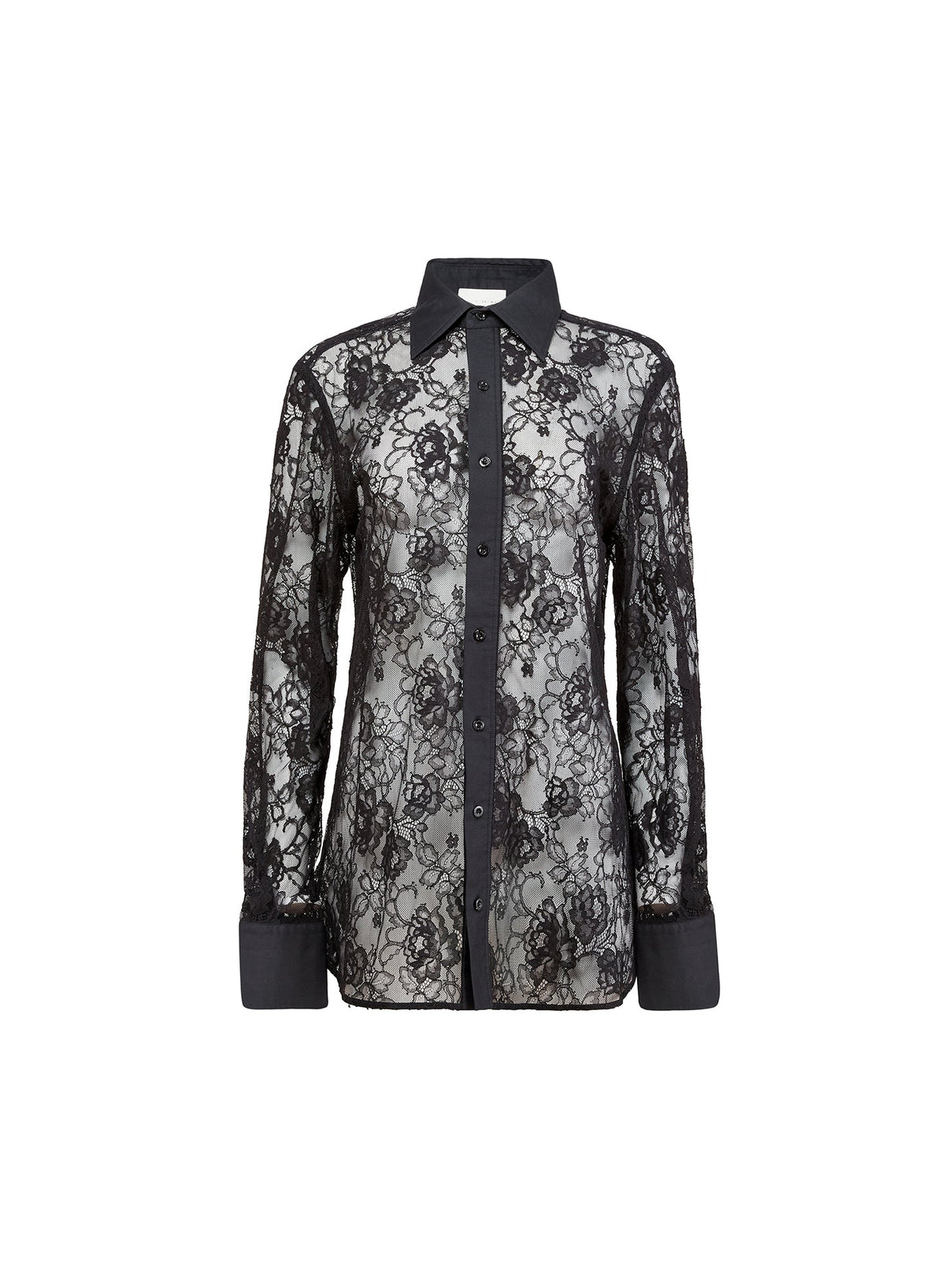 Black Juliet Lace Button Down - Fleur du Mal