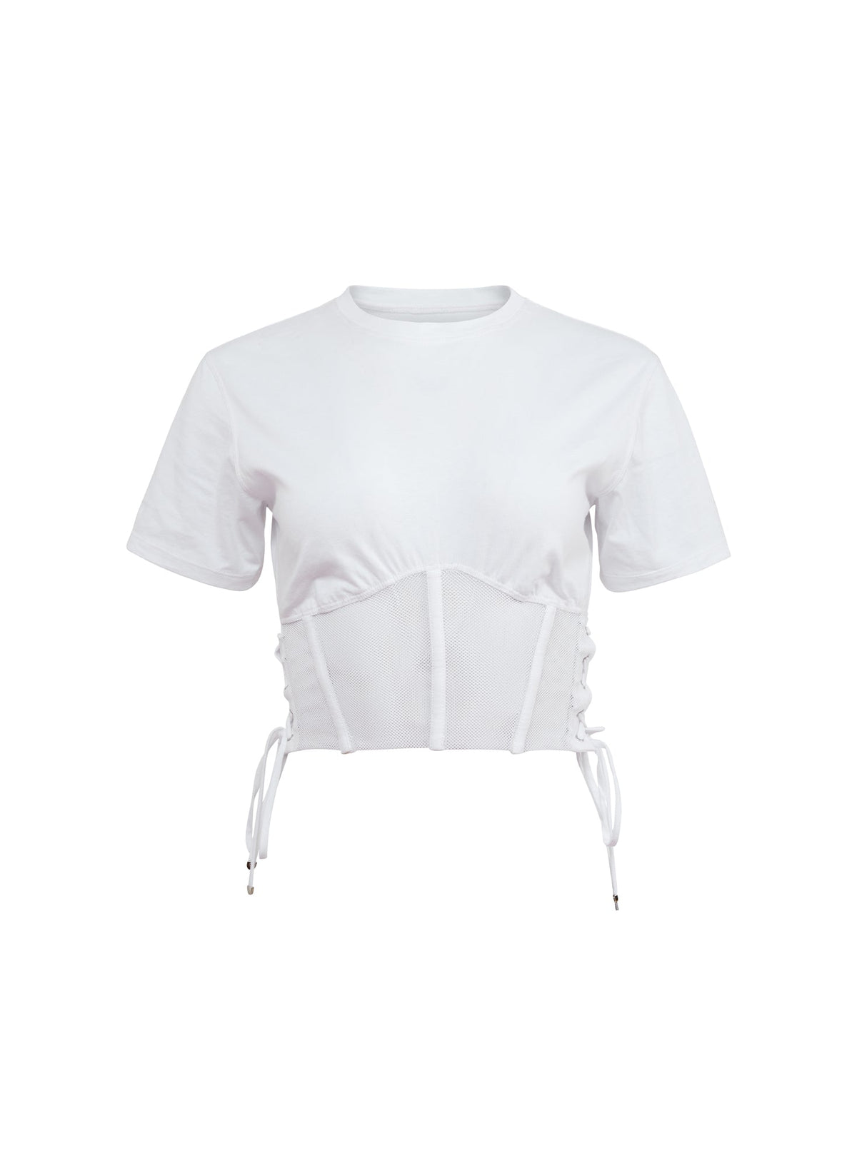 Ivory Sabrina Corset T-Shirt - Fleur du Mal