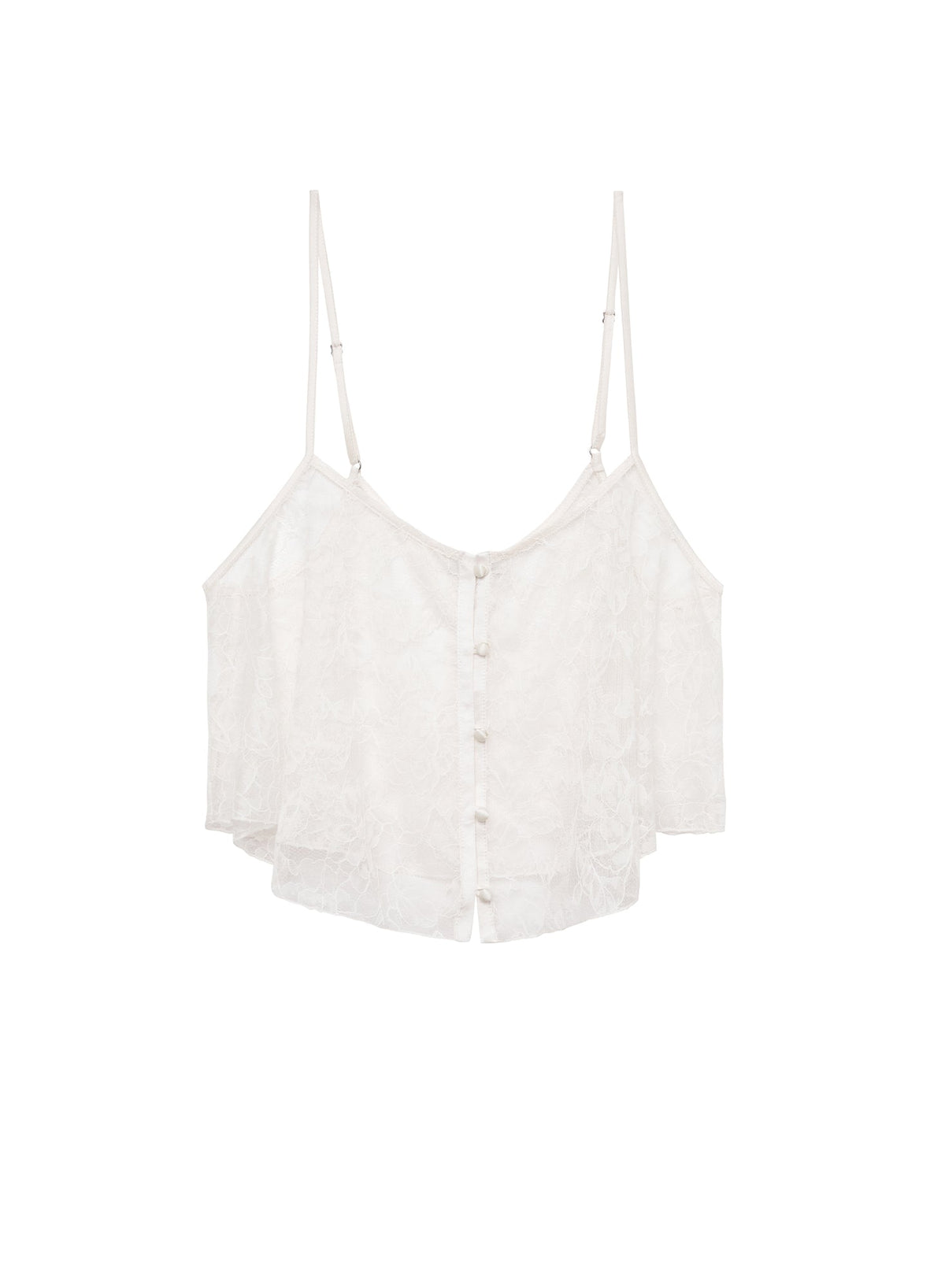 Ivory Jasmine Lace Flutter Cami - Fleur du Mal