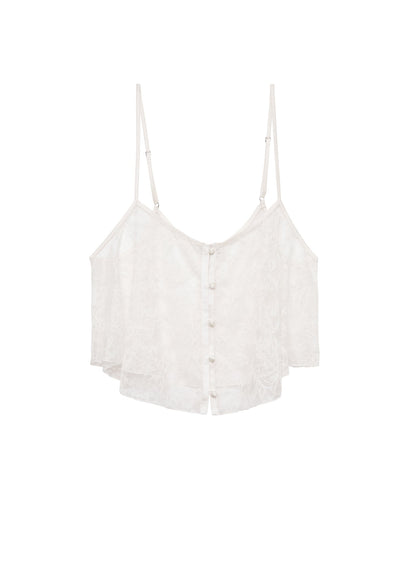 Ivory Jasmine Lace Flutter Cami - Fleur du Mal
