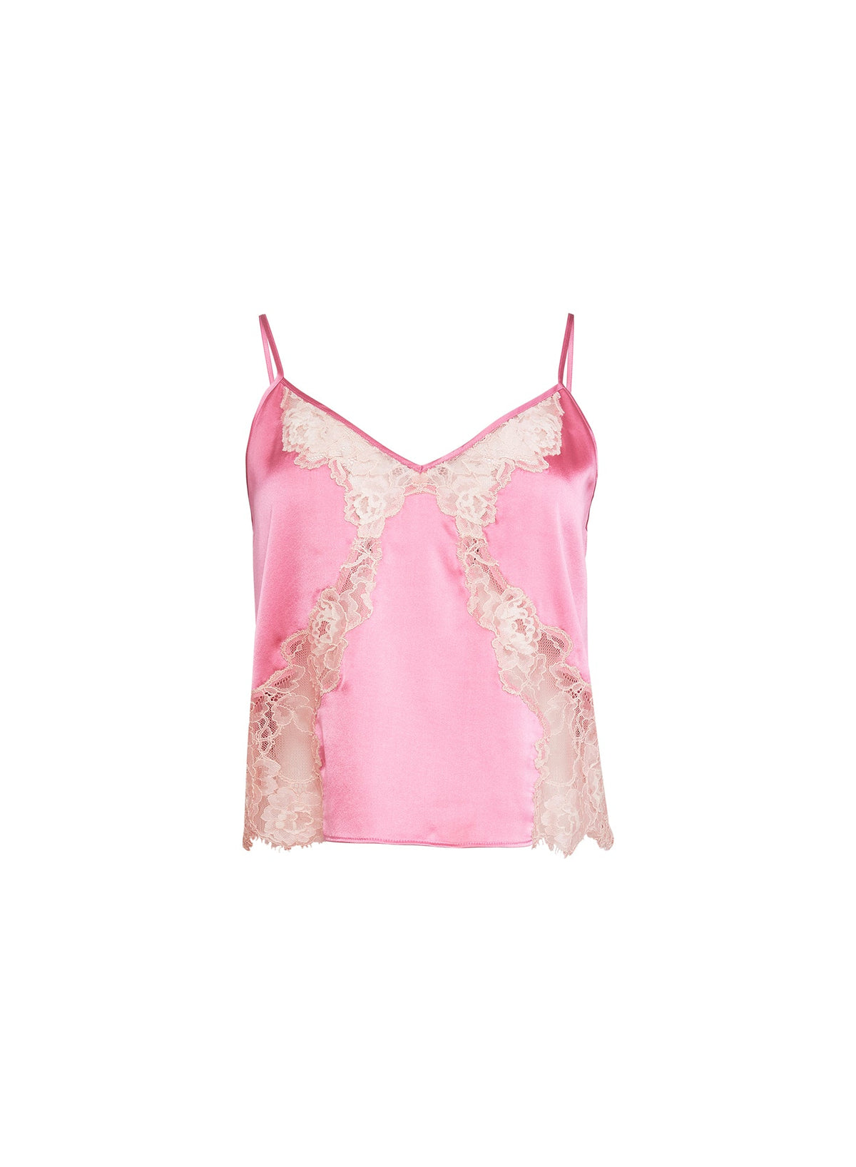 Pink Juliet Lace Silk Cami - Fleur du Mal