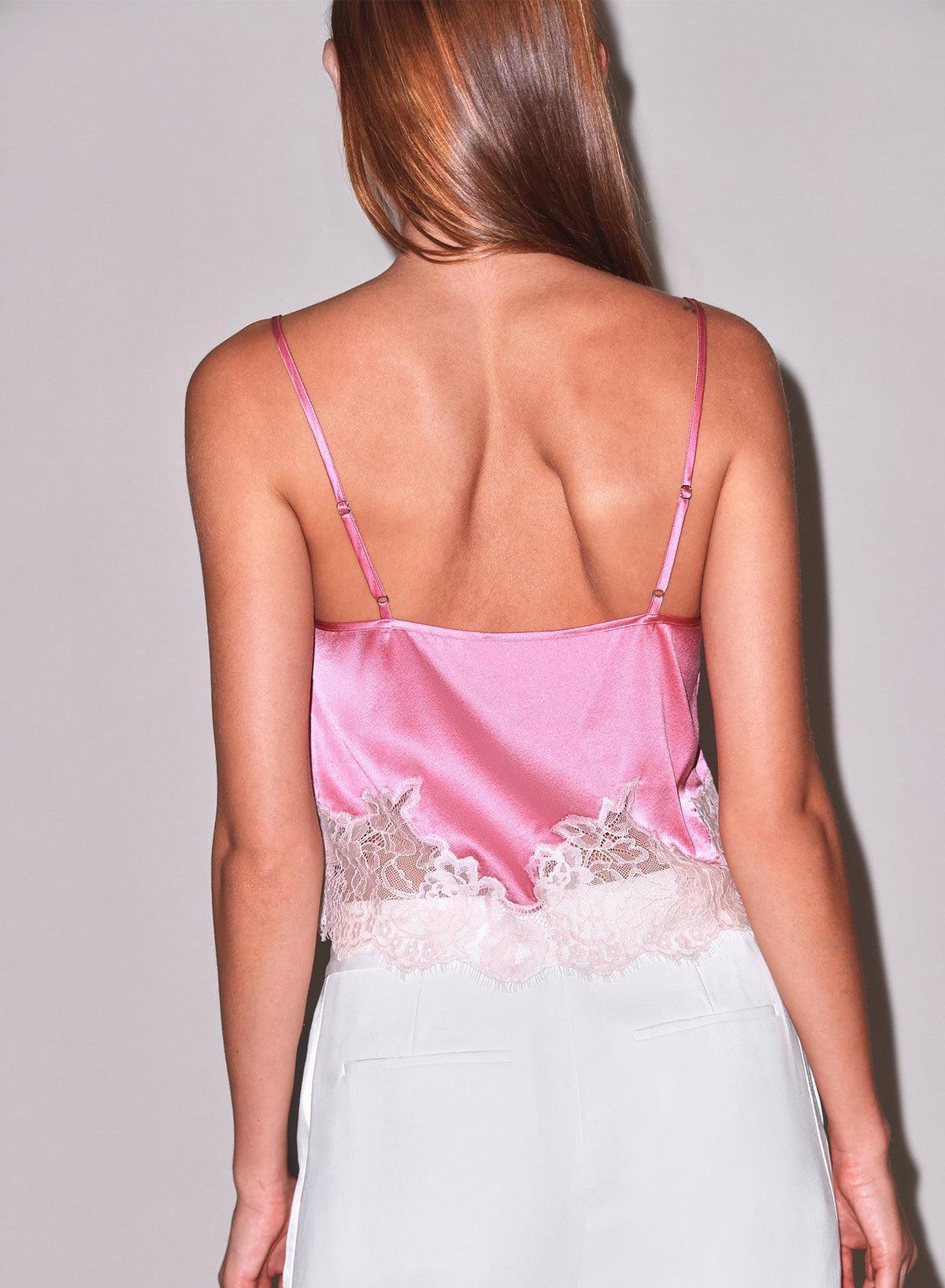 Pink Juliet Lace Silk Cami - Fleur du Mal