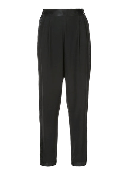 Black Pleated Tuxedo Pant - Fleur du Mal