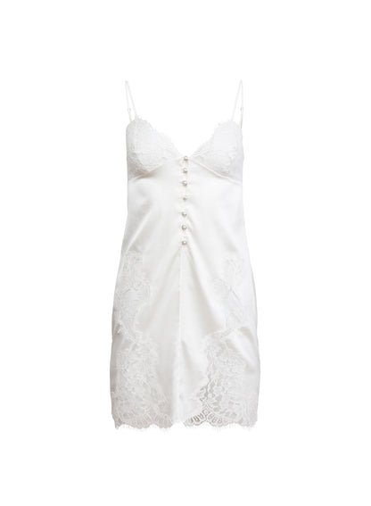 Ivory Mia Silk Mini Slip - Fleur du Mal