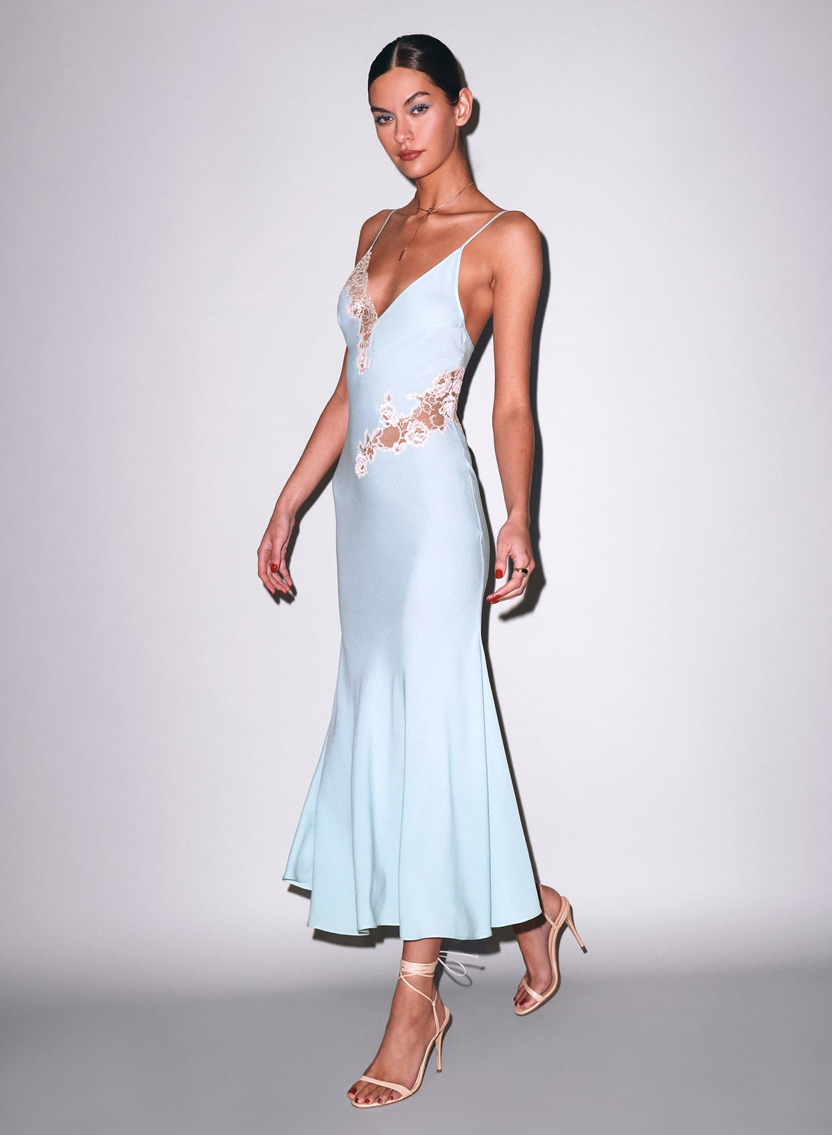 Frosted Mint Juliet Lace Maxi Dress - Fleur du Mal