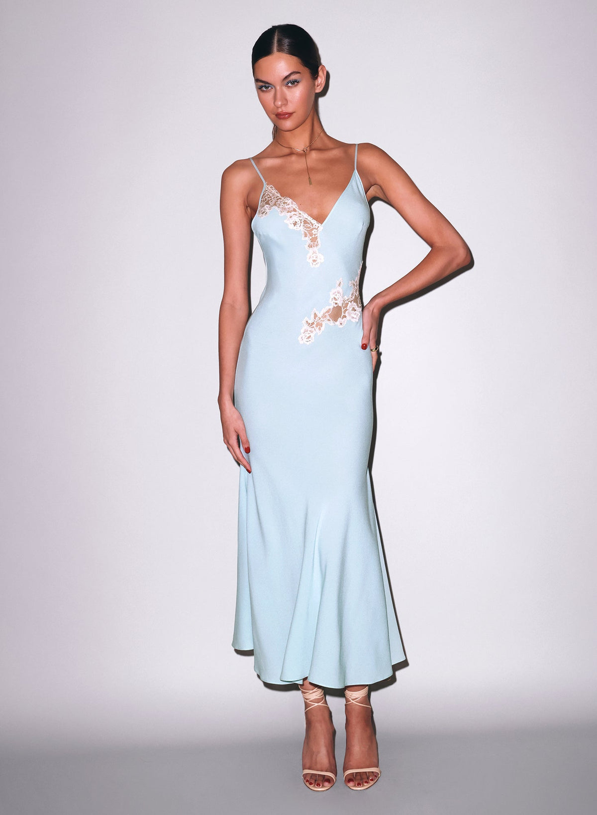 Frosted Mint Juliet Lace Maxi Dress - Fleur du Mal