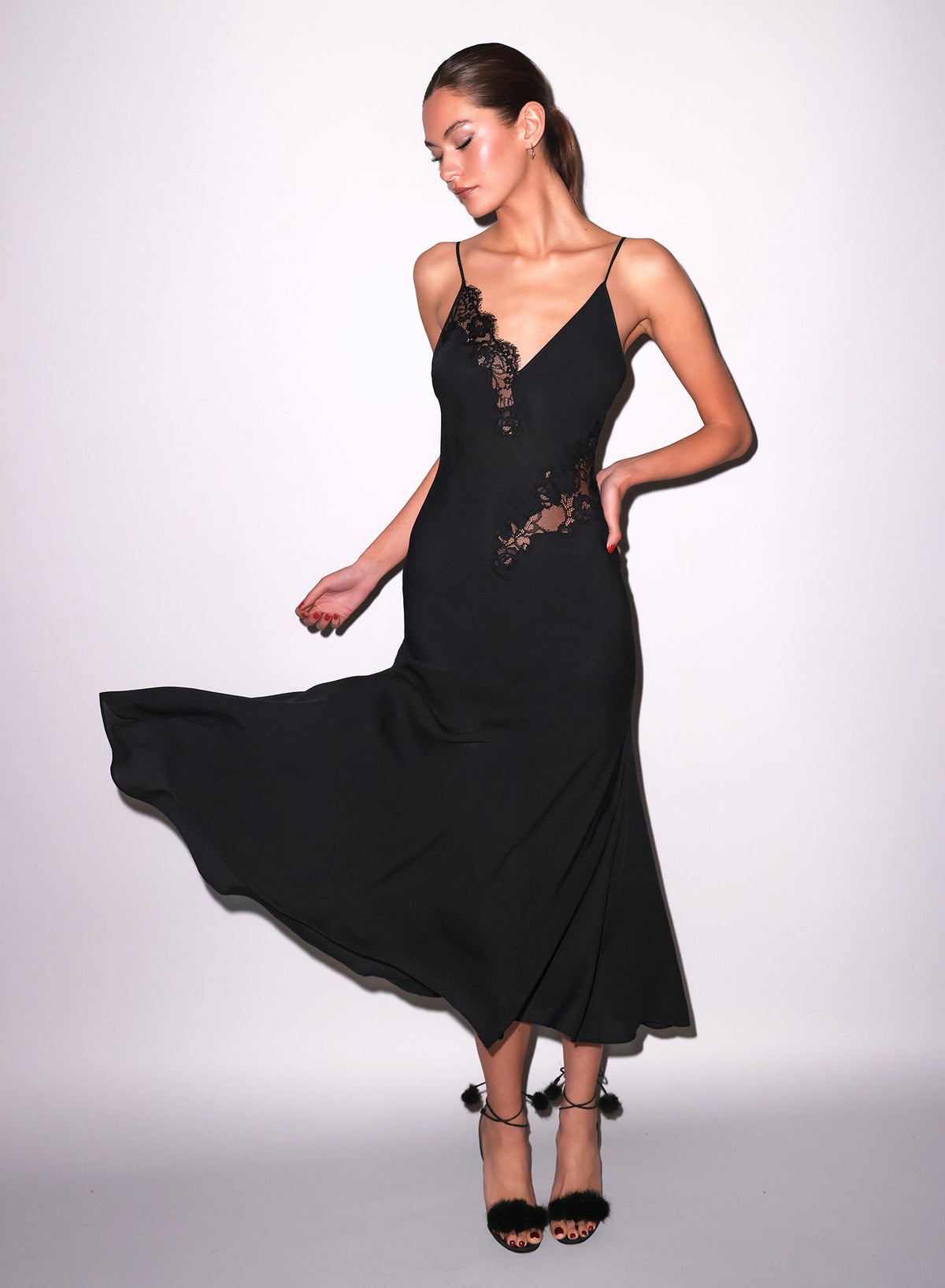 Black Juliet Lace Maxi Dress - Fleur du Mal