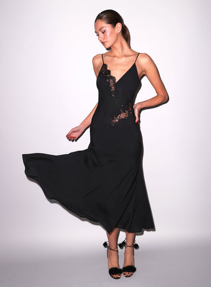 Black Juliet Lace Maxi Dress - Fleur du Mal