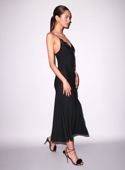 Black Juliet Lace Maxi Dress - Fleur du Mal