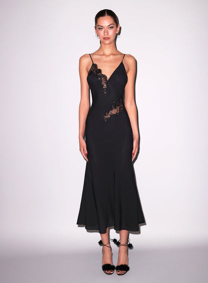 Black Juliet Lace Maxi Dress - Fleur du Mal