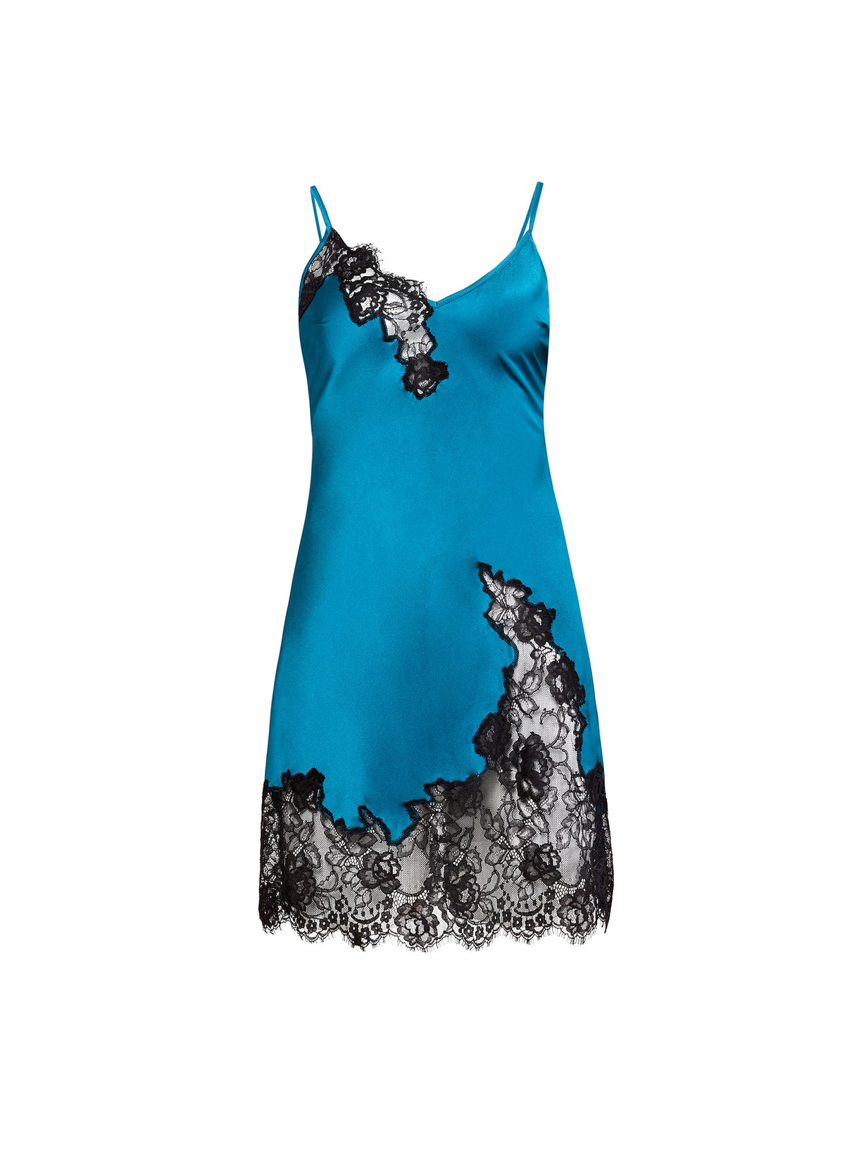 Aquamarine Juliet Lace Mini Slip - Fleur du Mal