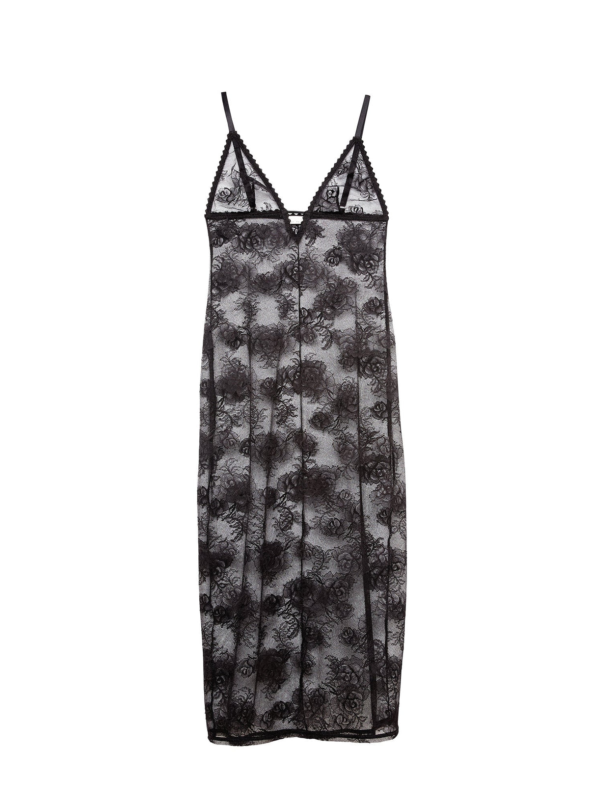 Black Long Bouquet Lace Slip - Fleur du Mal