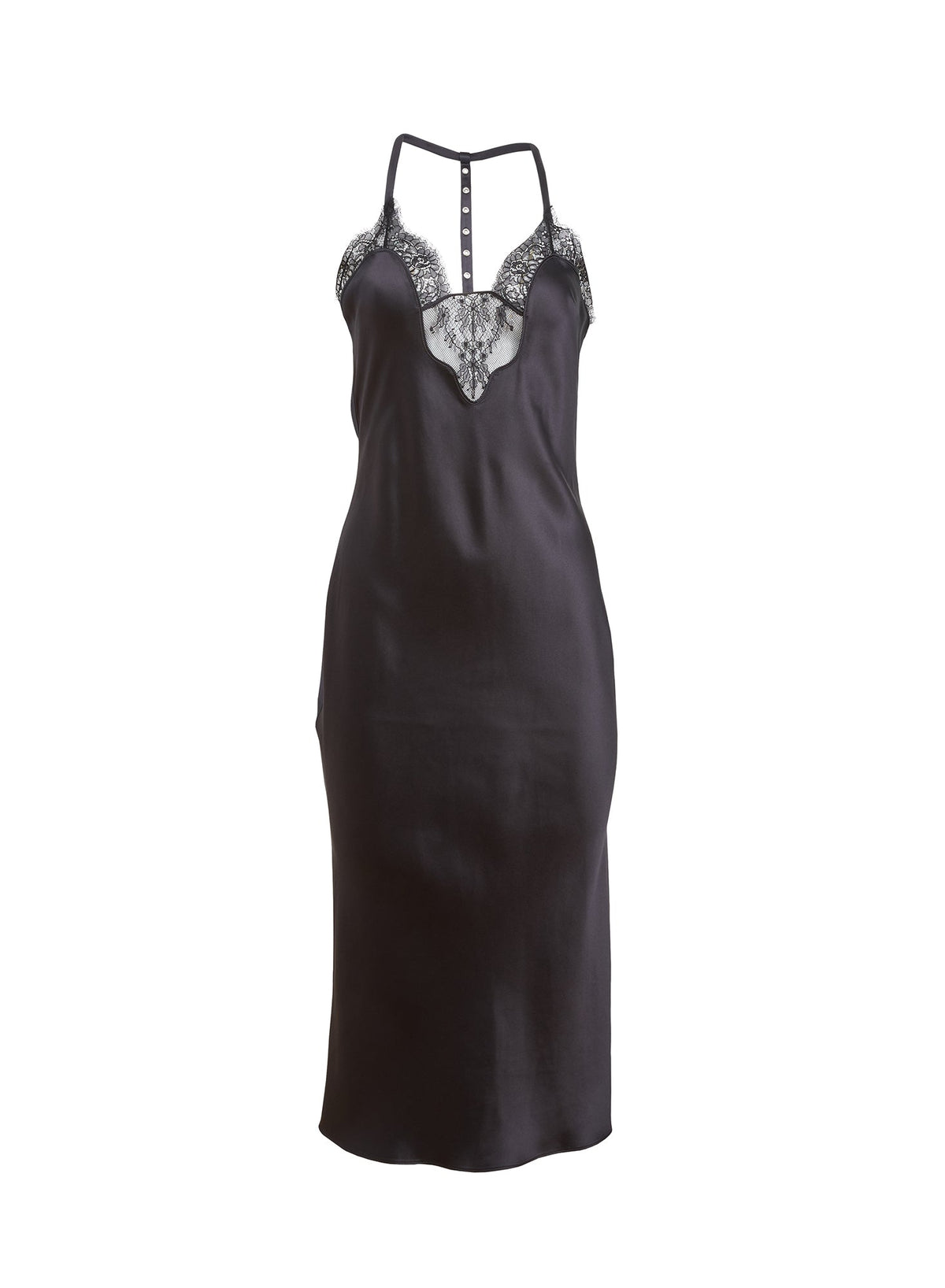 Black Buckle T-Strap Dress - Fleur du Mal