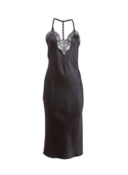 Black Buckle T-Strap Dress - Fleur du Mal