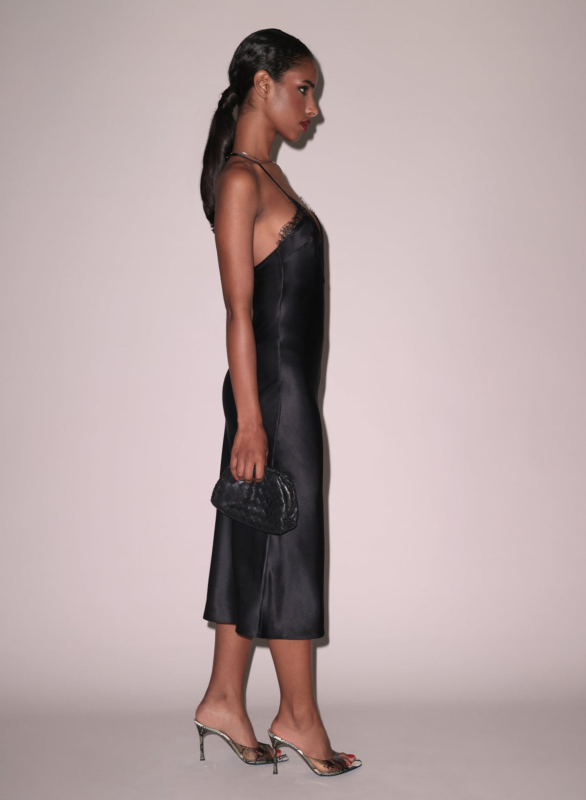Black Buckle T-Strap Dress - Fleur du Mal