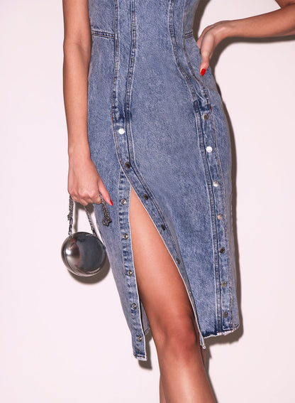 Acid Denim Undo Me Dress - Fleur du Mal