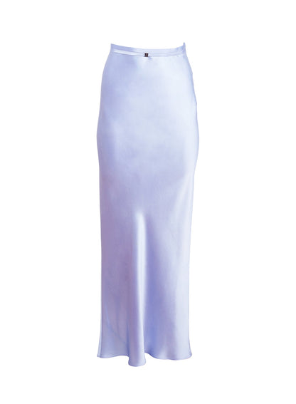 Pastel Sky Silk Bias Skirt - Fleur du Mal