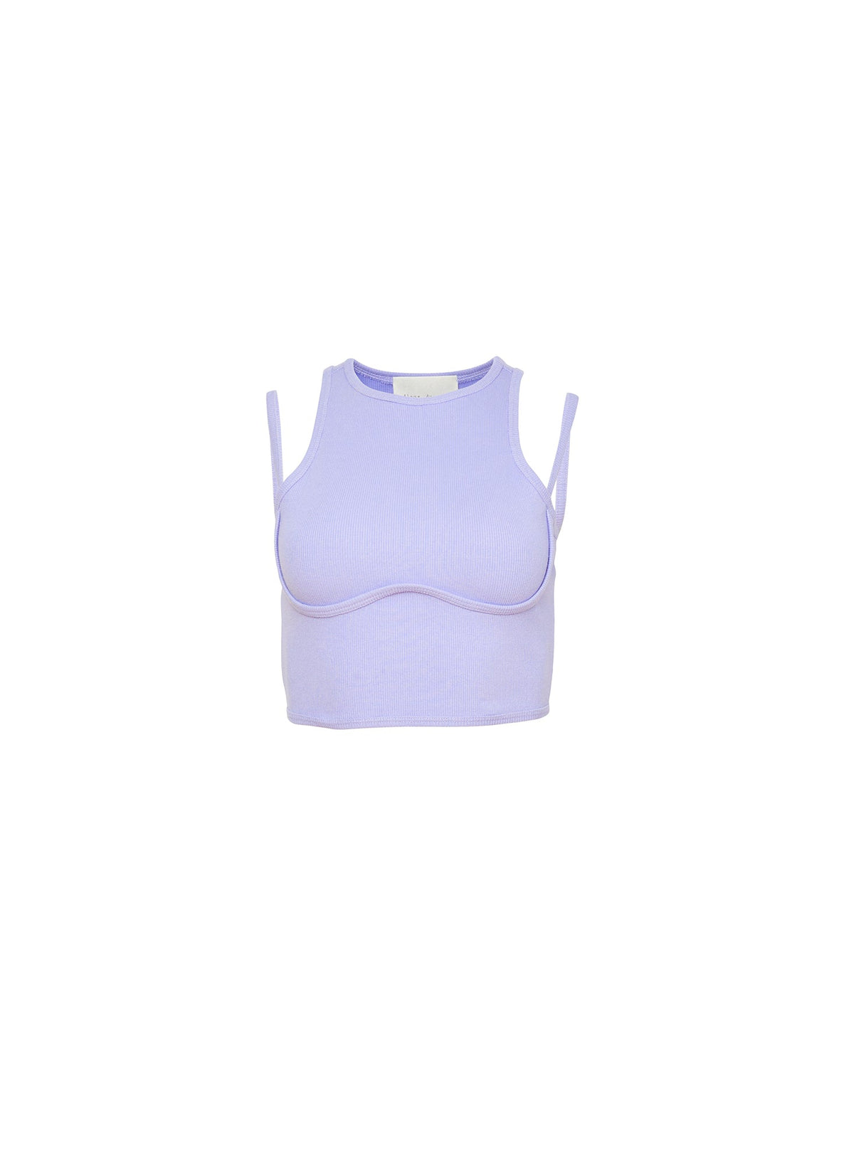 Lavender Strappy Ribbed Tank - Fleur du Mal