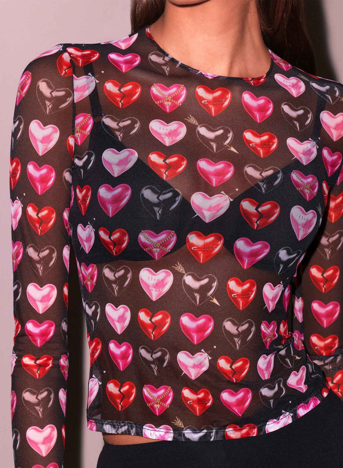 Black Heartbreaker Long Sleeve Top - Fleur du Mal