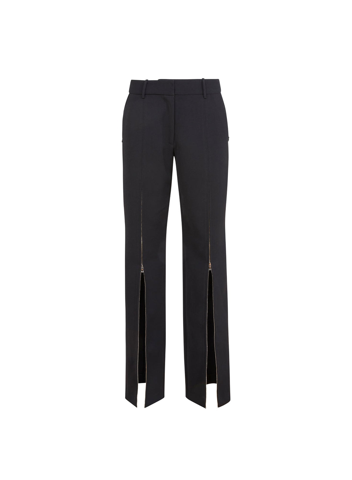 Black Zipper Split Hem Pant - Fleur du Mal