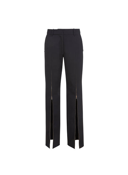 Black Zipper Split Hem Pant - Fleur du Mal
