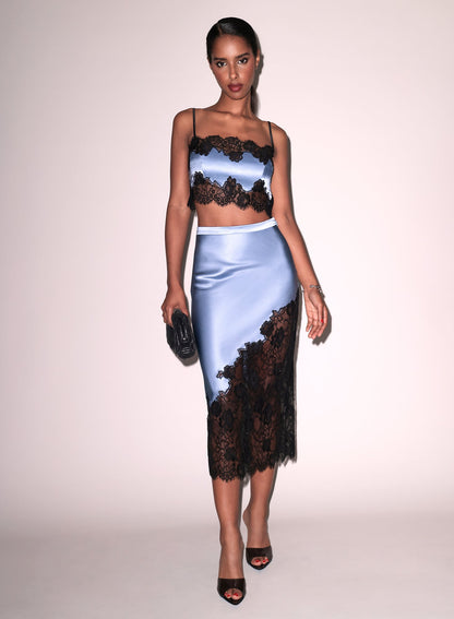 Silk & Lace Bandeau Top - Fleur du Mal