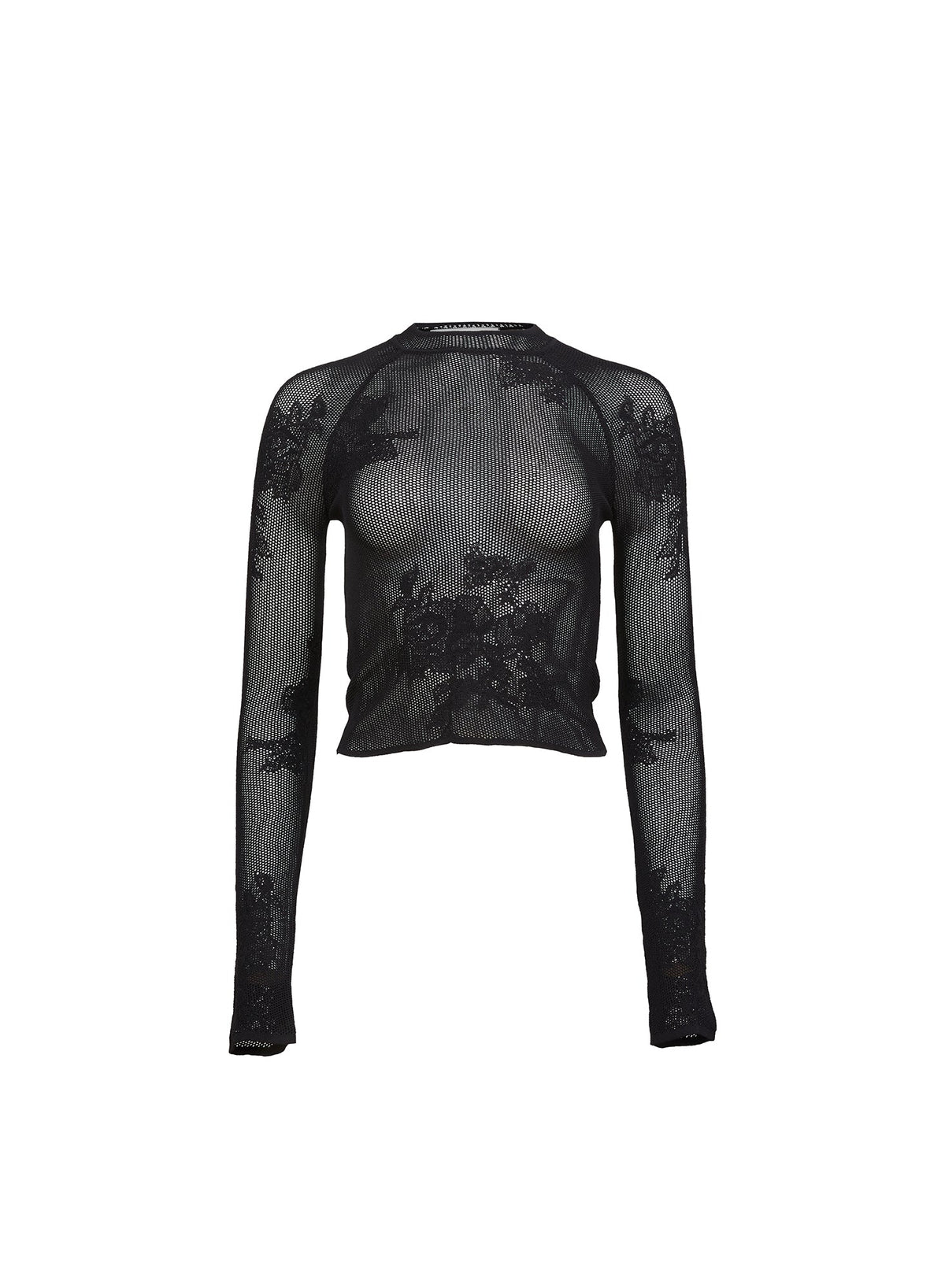 Lace Pointelle Long Sleeve Top - Fleur du Mal