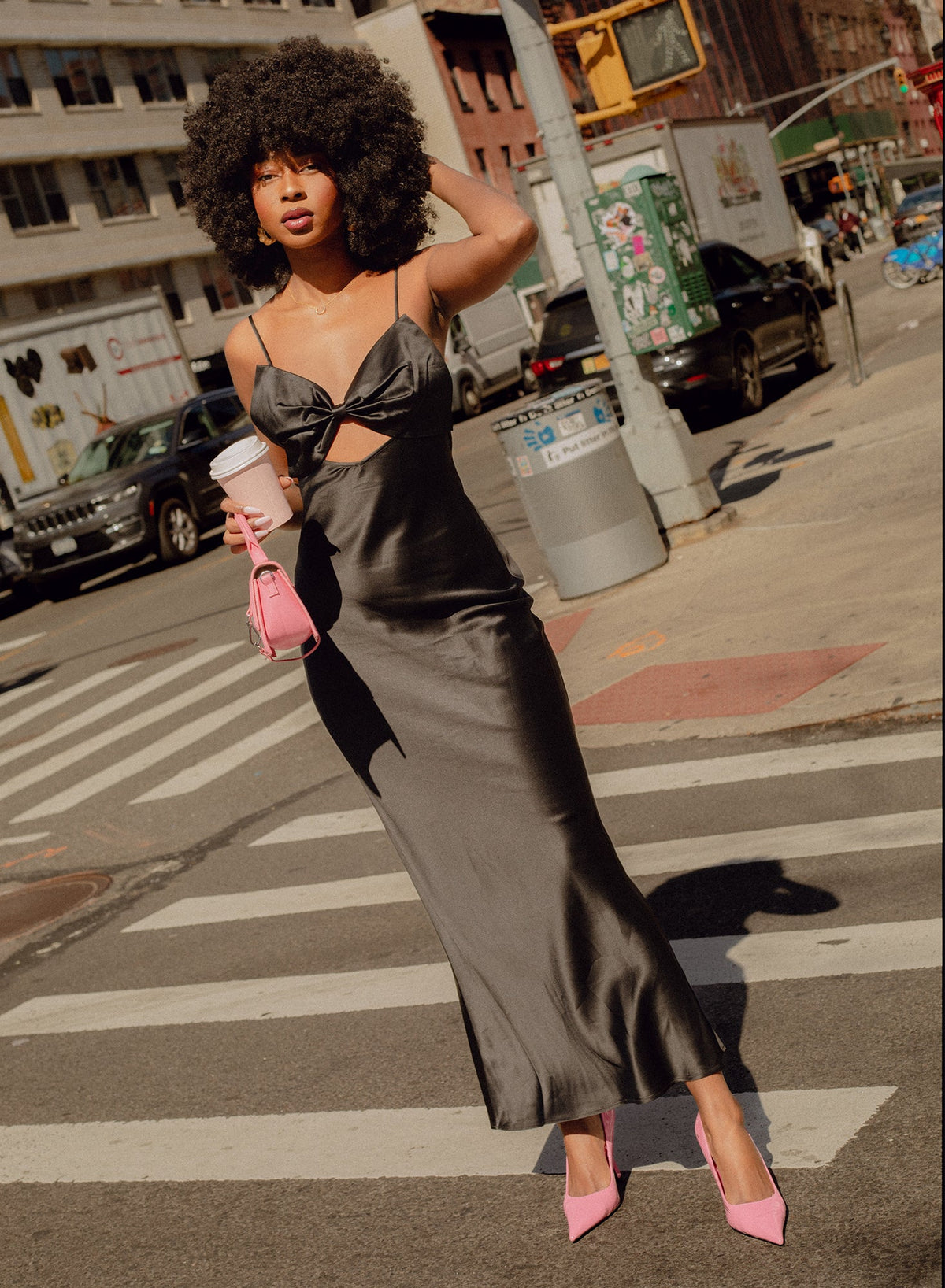 Black Bow Slip Dress - Fleur du Mal