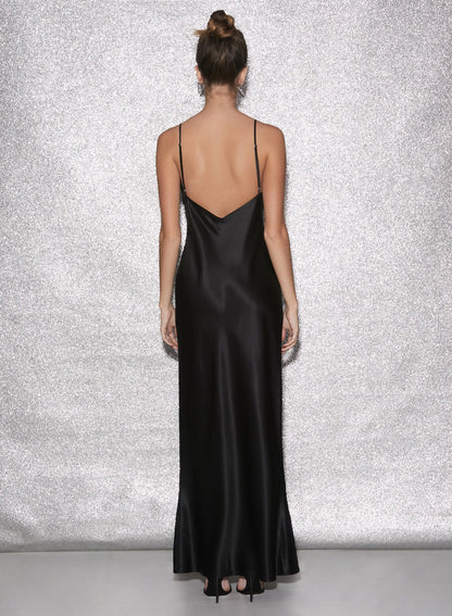 Black Bow Slip Dress - Fleur du Mal