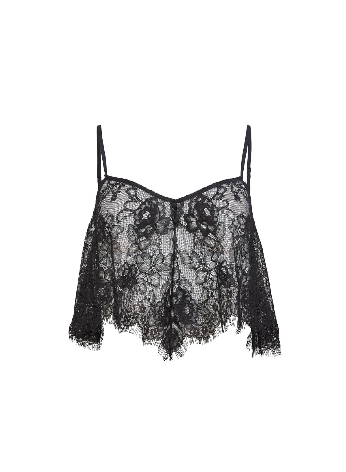Black Juliet Lace Flutter Cami - Fleur du Mal
