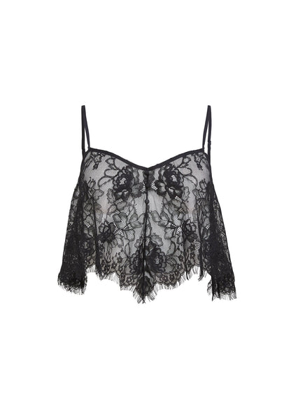 Black Juliet Lace Flutter Cami - Fleur du Mal