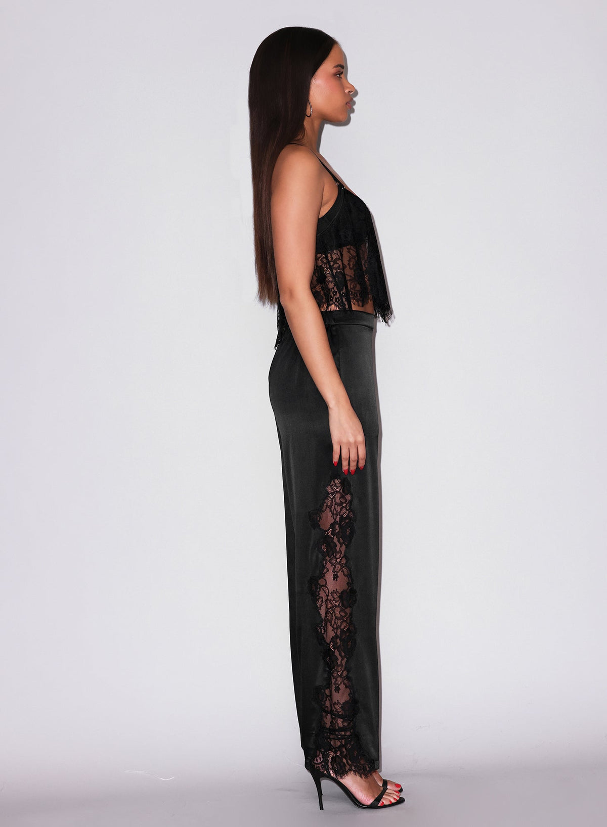 Black Juliet Lace Flutter Cami - Fleur du Mal