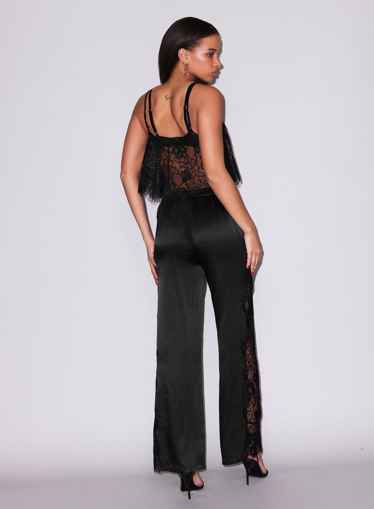 Black Juliet Lace Flutter Cami - Fleur du Mal