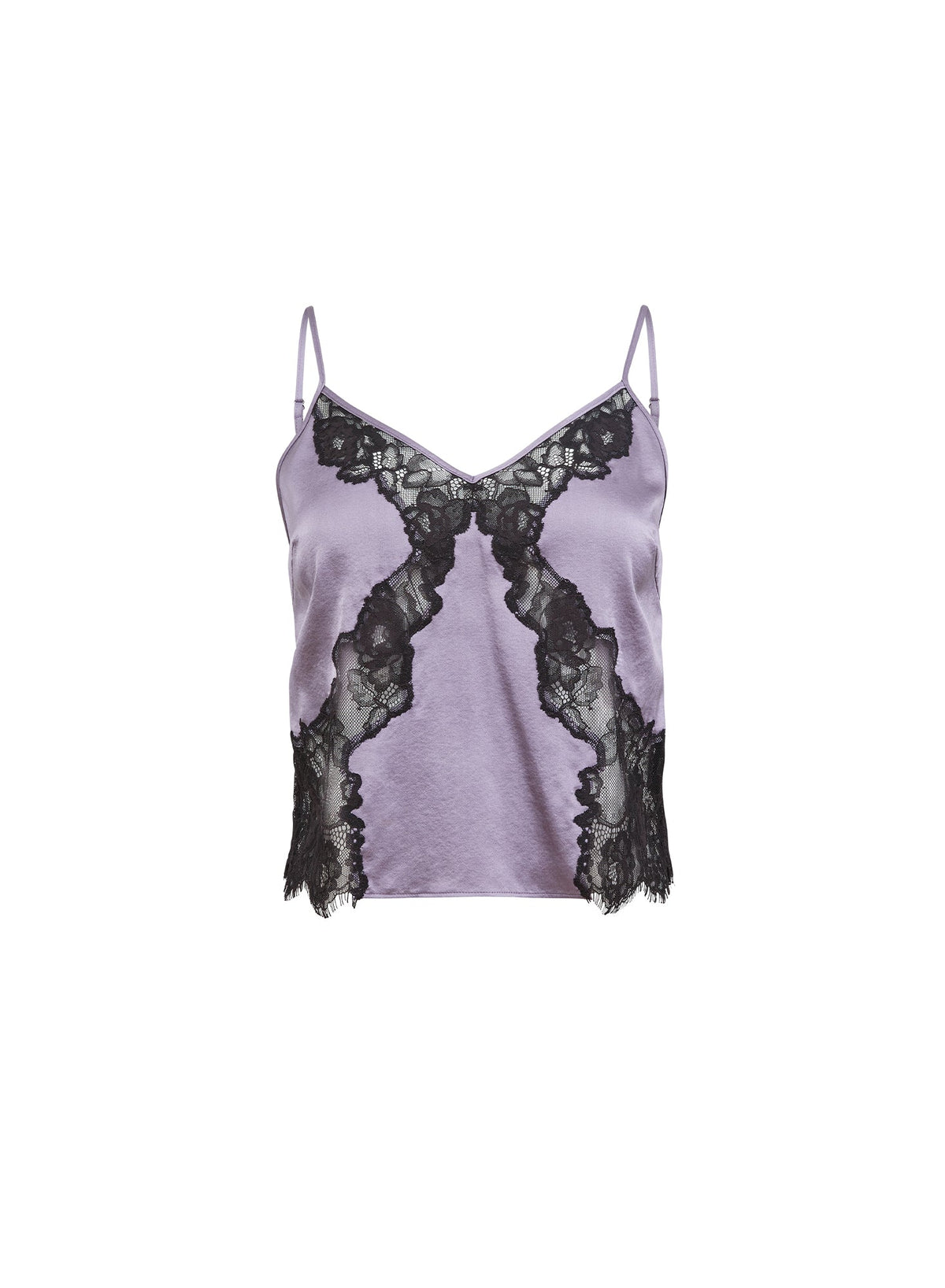 Lavender Smoke Juliet Lace Silk Cami - Fleur du Mal