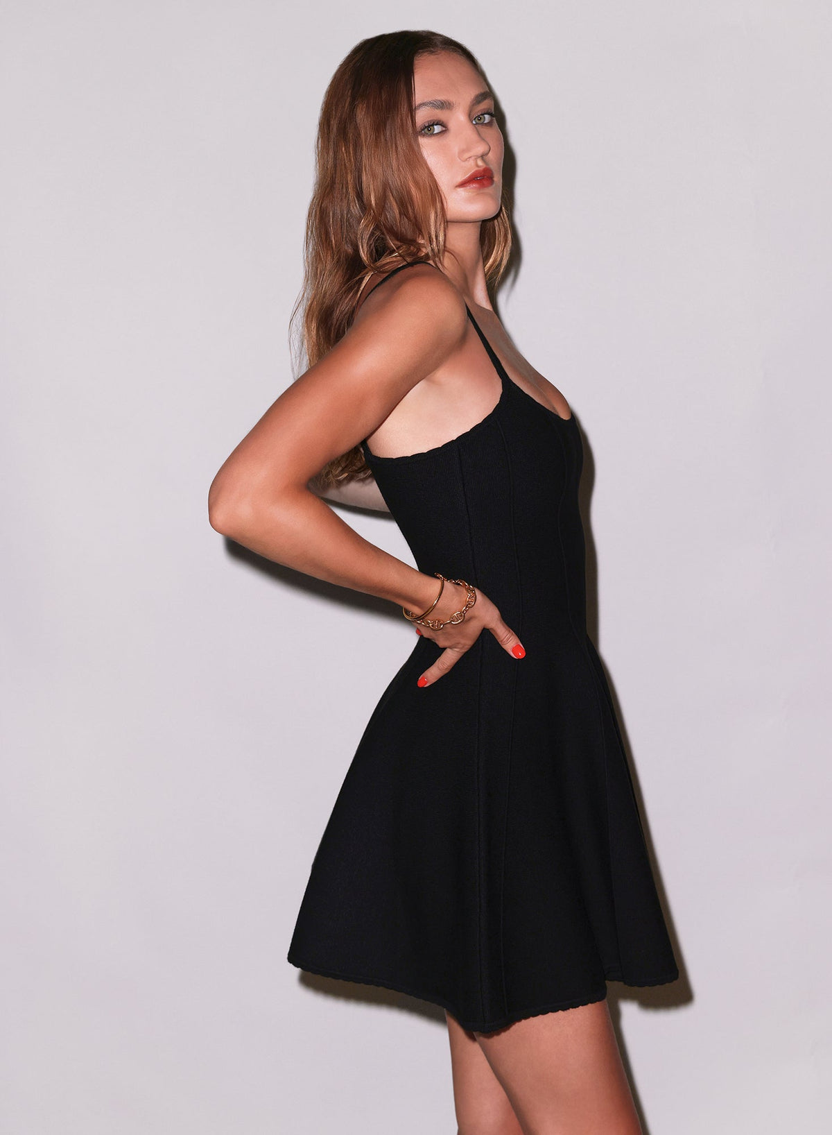Black Flared Corset Dress Best Dress - Fleur du Mal
