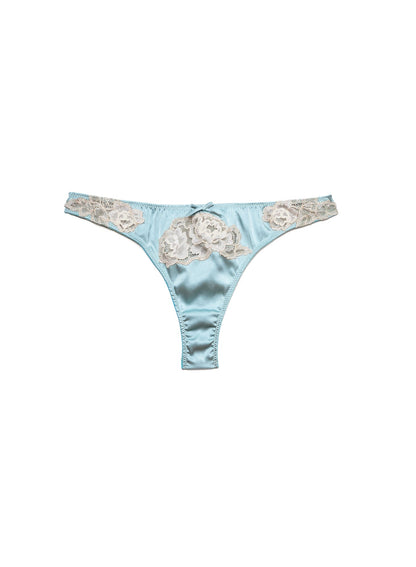 Frosted Mint Juliet Lace Thong - Fleur du Mal