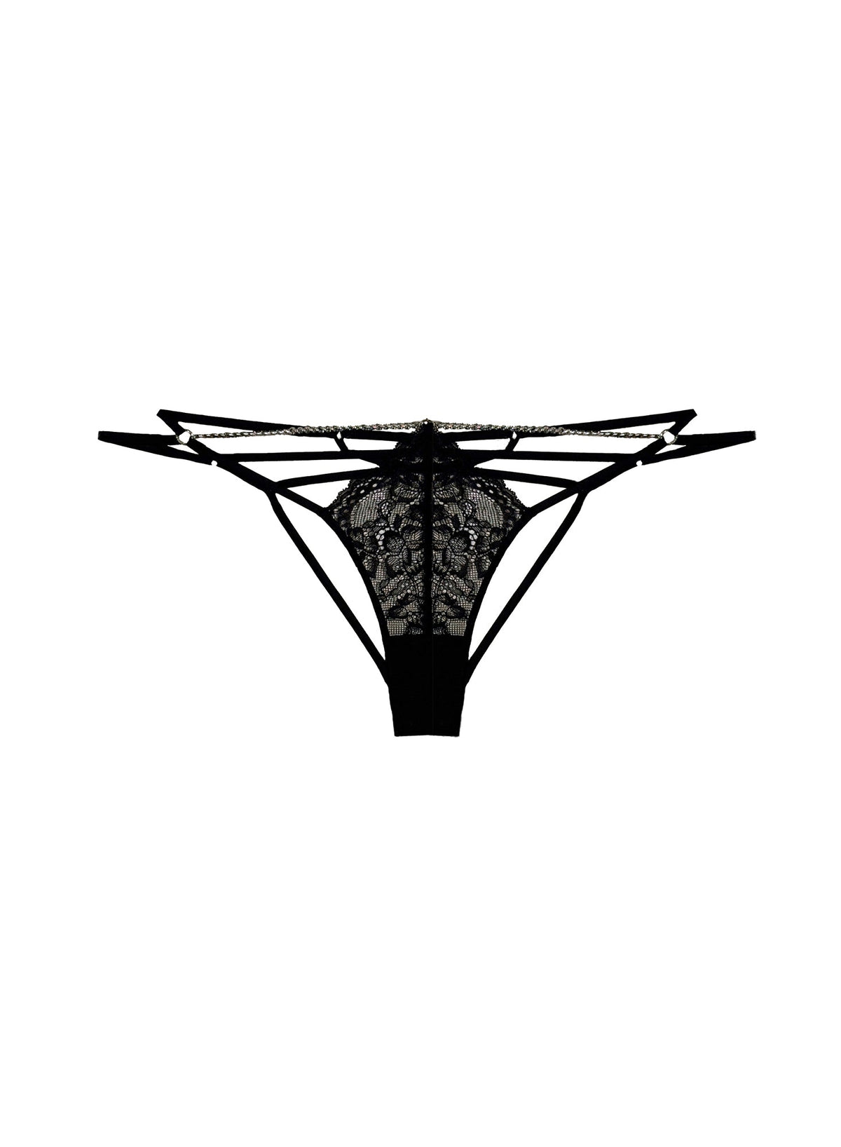 Black Bianca Chain Ouvert Panty - Fleur du Mal