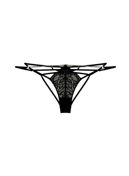 Black Bianca Chain Ouvert Panty - Fleur du Mal