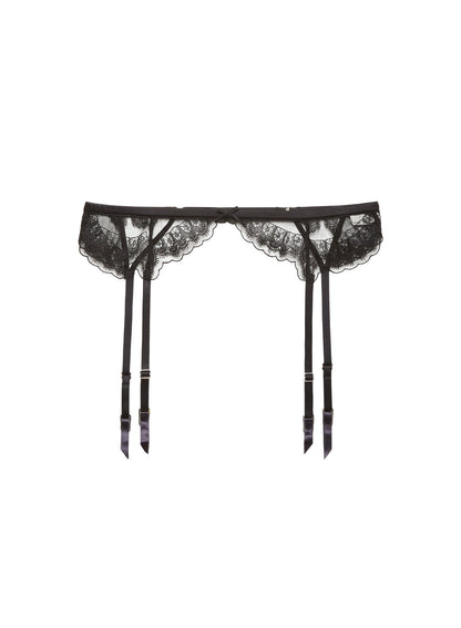 Black Mila Garter Belt - Fleur du Mal