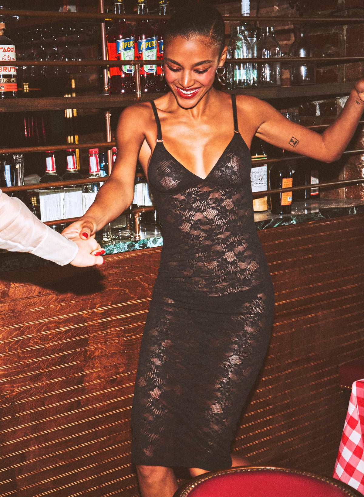 Le Stretch Lace Slip Dress - Fleur du Mal