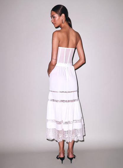 Ivory Elara Embroidery Corset Top - Fleur du Mal