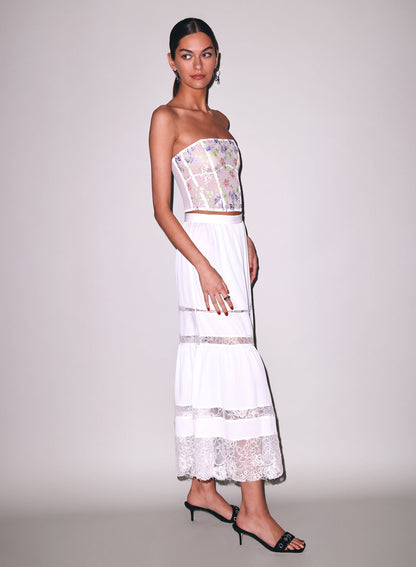 Ivory Elara Embroidery Corset Top - Fleur du Mal