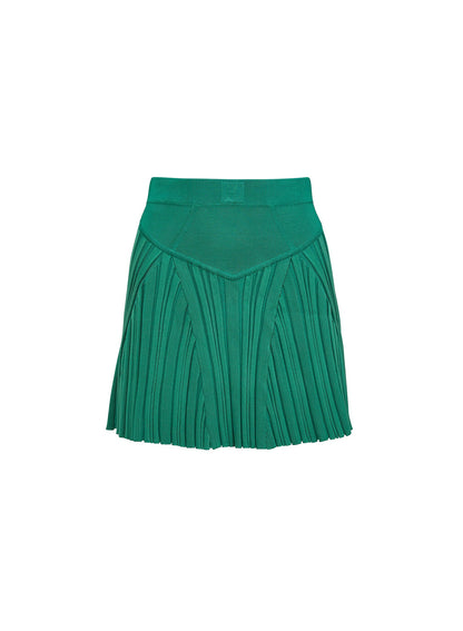 Lucky Green Rib Flared Skirt - Fleur du Mal