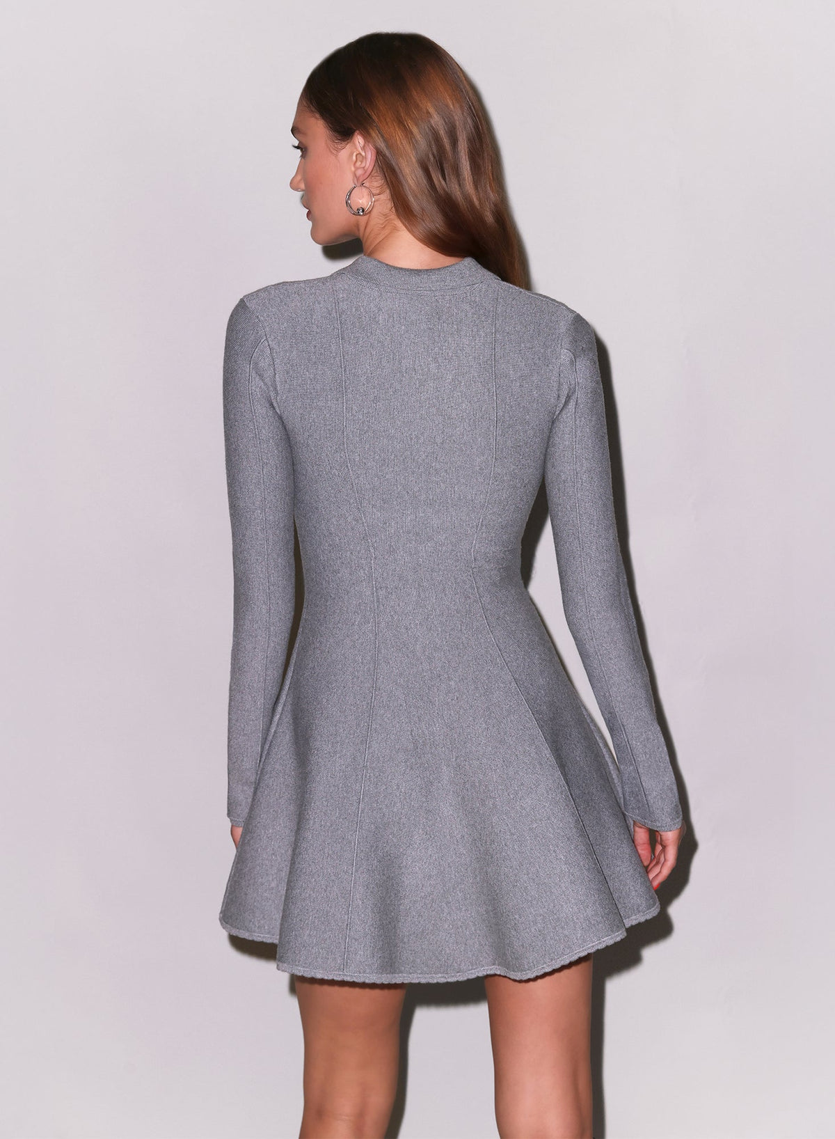 Medium Heather Grey Henley Flared Corset Dress - Fleur du Mal