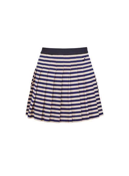 Navy Sand Stripe Ivy Pleated Skirt - Fleur du Mal