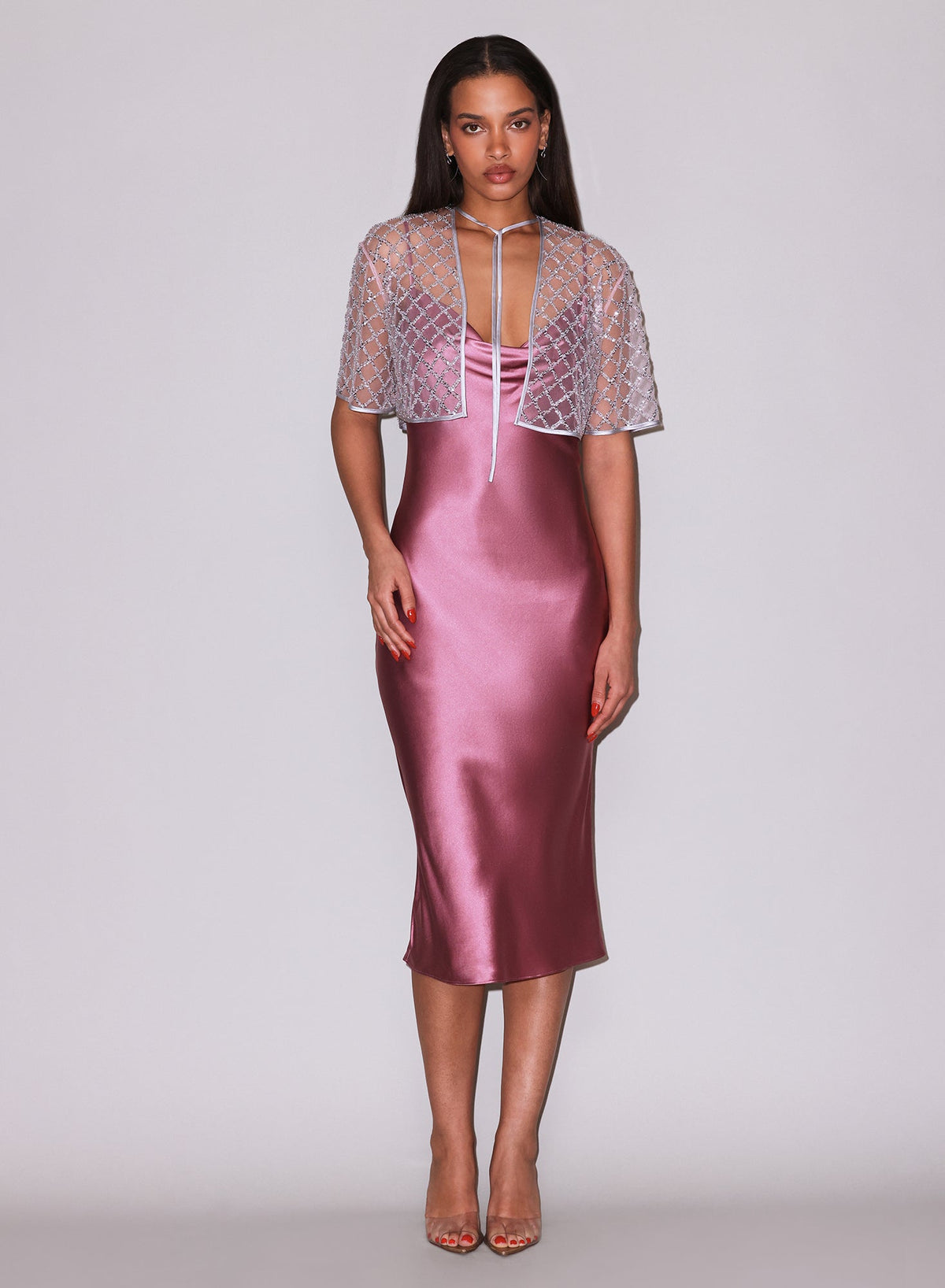 Silver Embellished Cape - Fleur du Mal