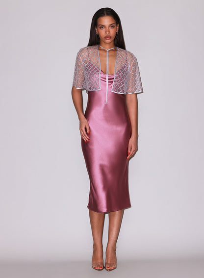Silver Embellished Cape - Fleur du Mal