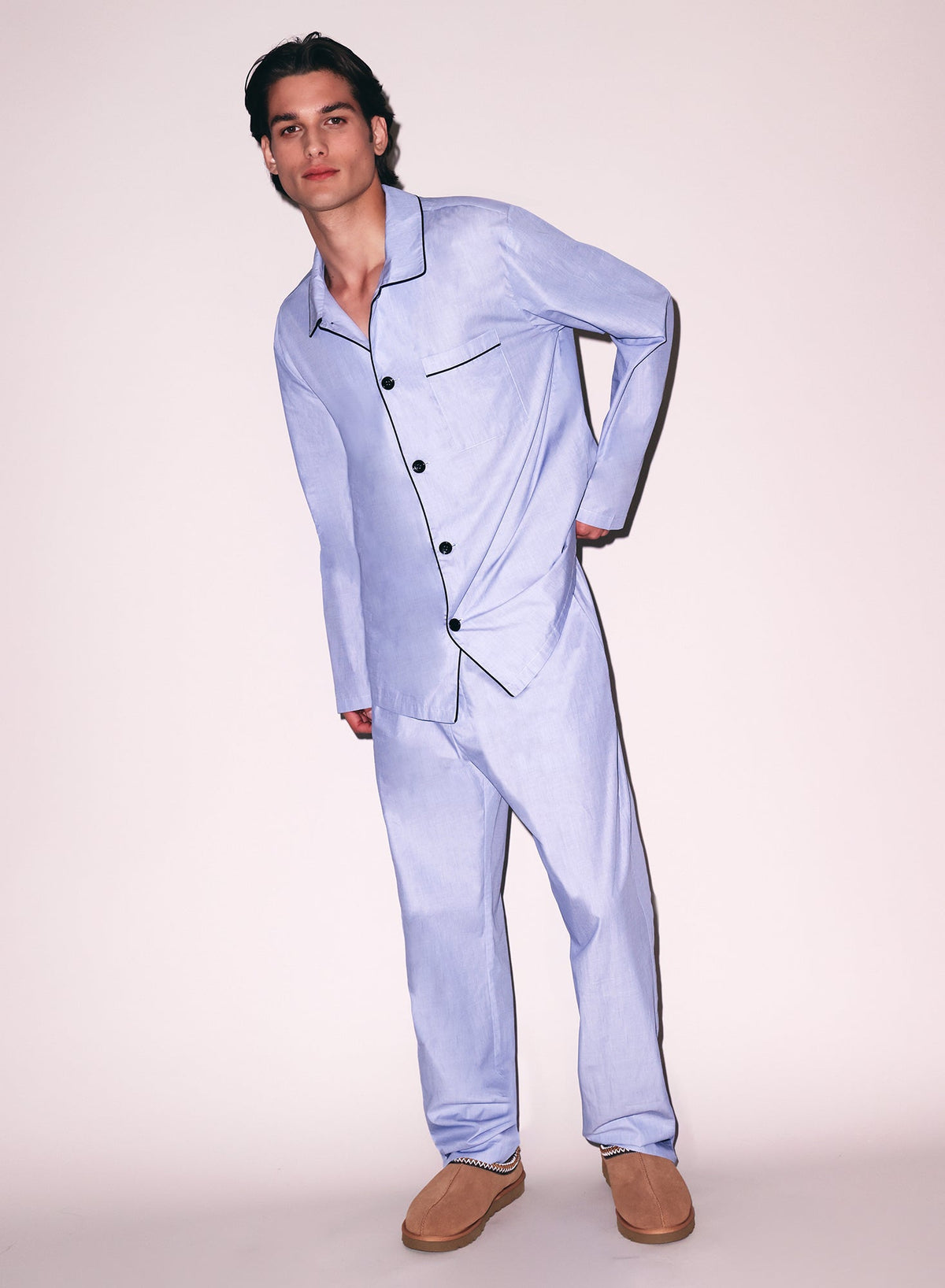Pacific Blue Poplin PJ Pant - Fleur du Mal